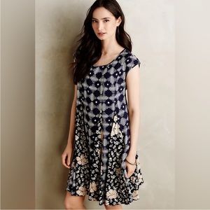 Maeve Anthropologie Indiga swing lace up dress